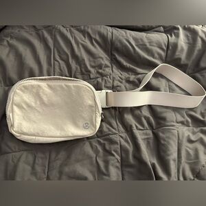 White lululemon belt bag